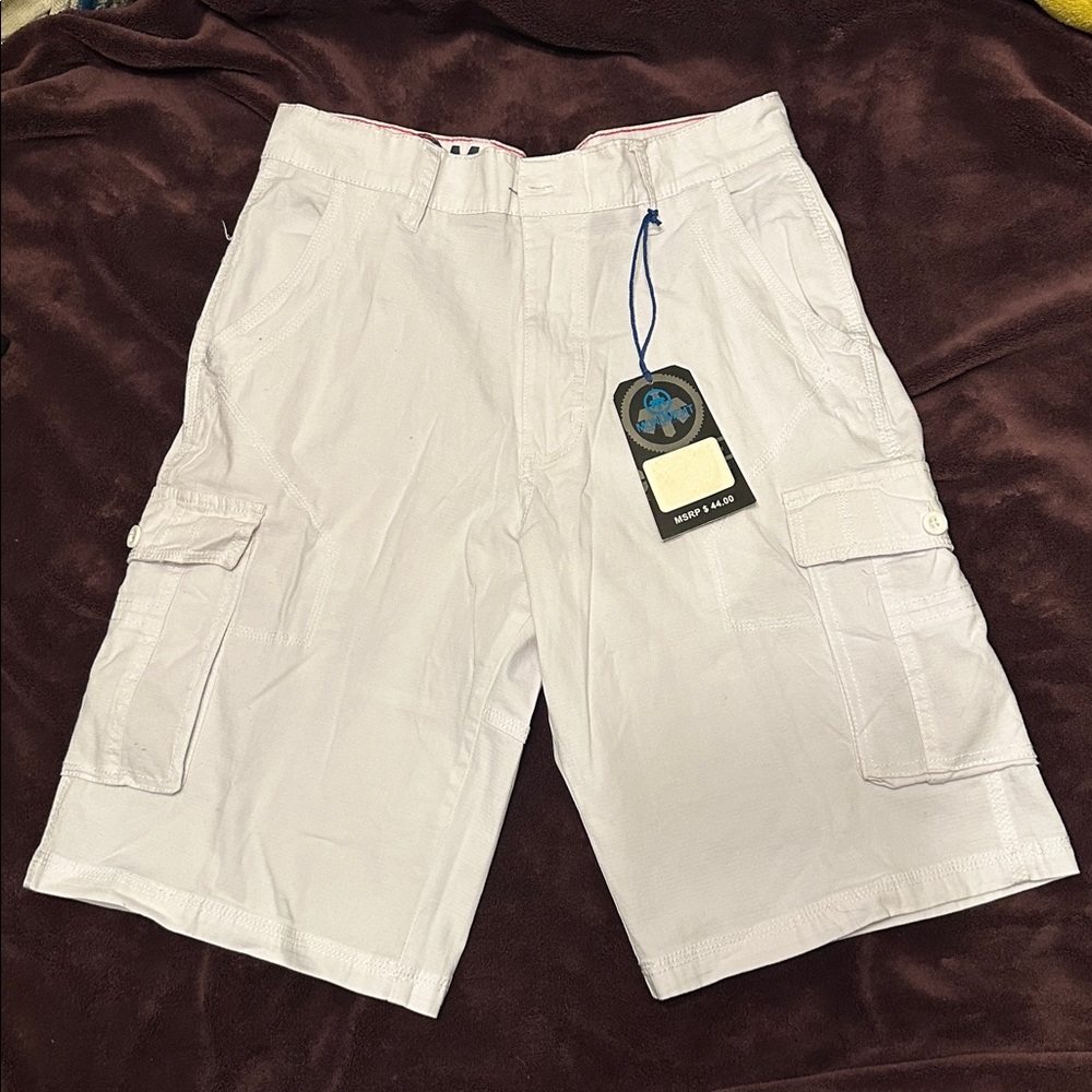 White Cargo Shorts